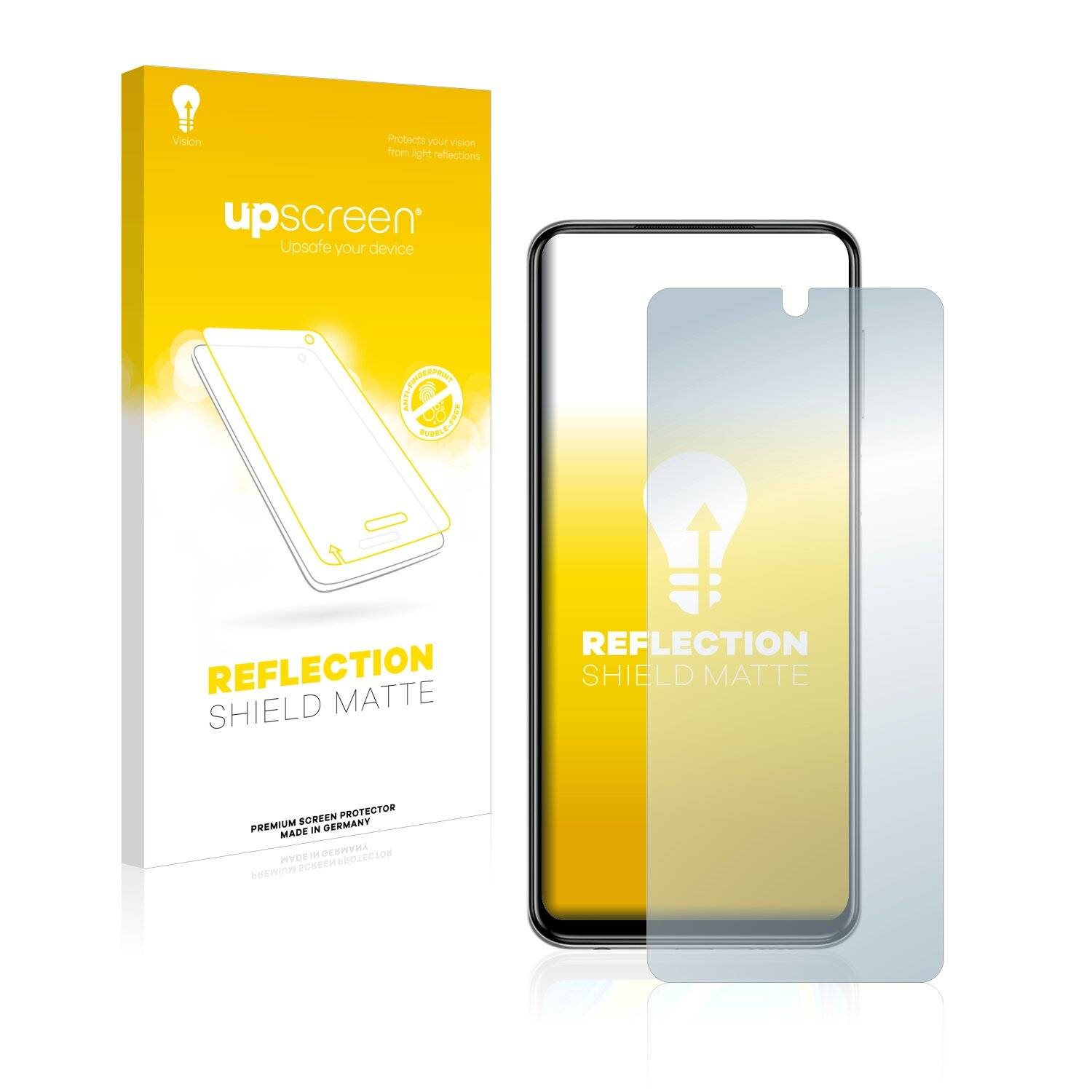 upscreen Reflection Shield Matt Schutzfolie für Xiaomi Redmi Note 9 Pro