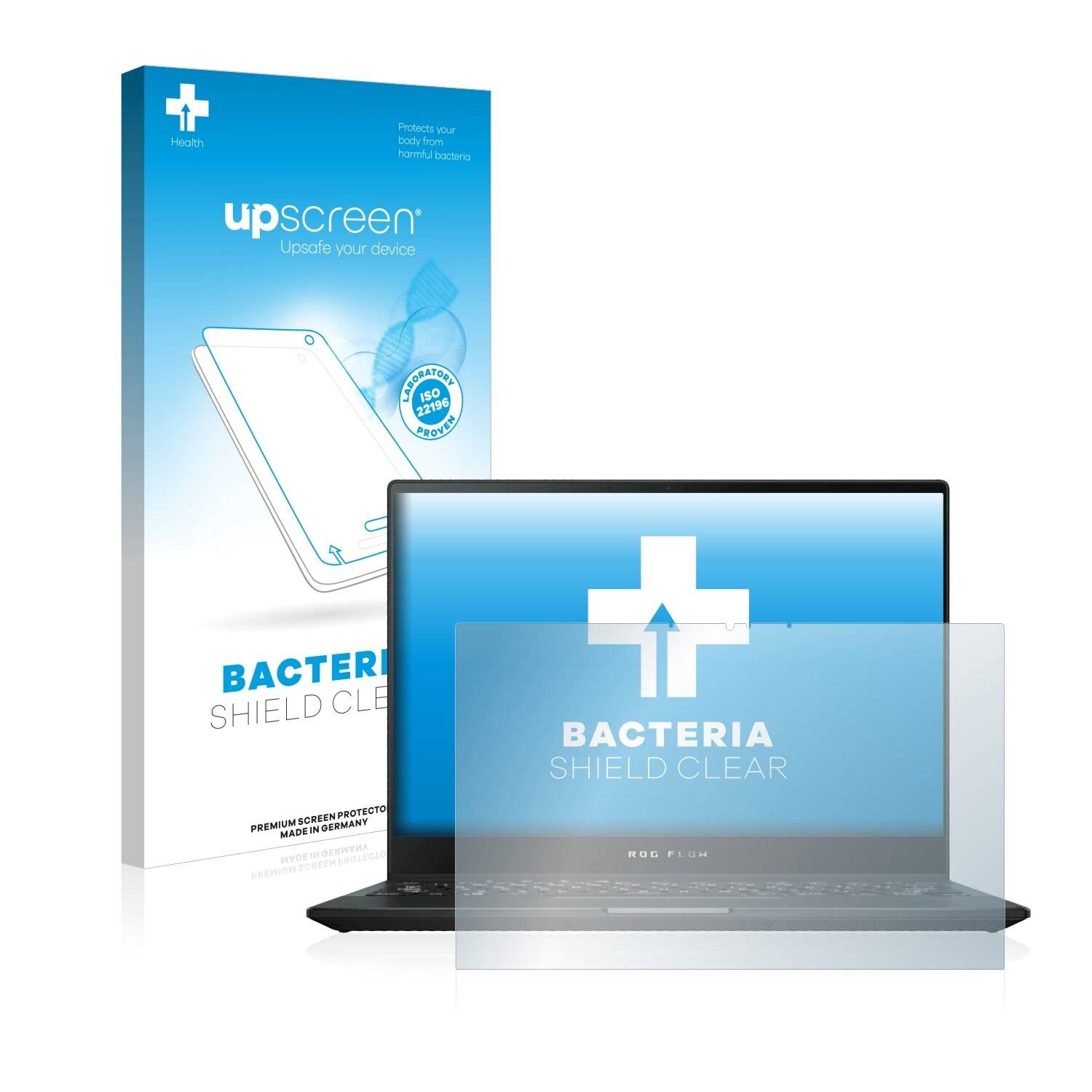 upscreen Bacteria Shield Clear Premium Antibakterielle Displayschutzfolie für Asus Rog Flow