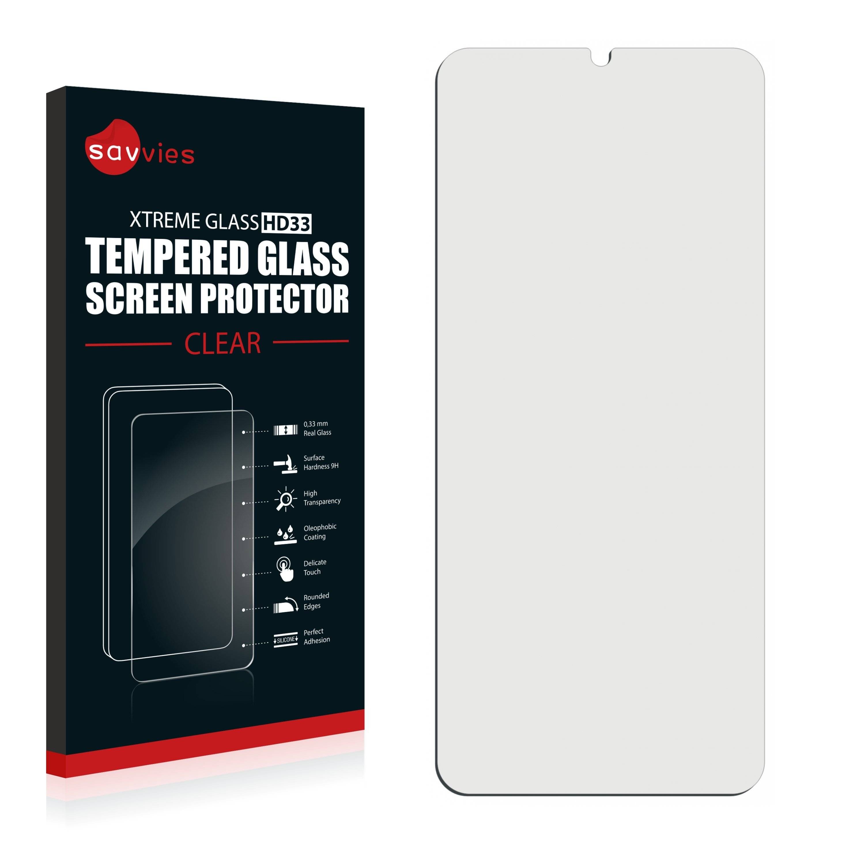 Savvies Clear Schutzglas für Samsung Galaxy A02s