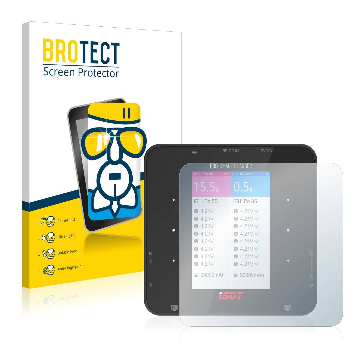 BROTECT AirGlass Flexible Schutz Glas Folie für ISDT P30 Klar Transparent