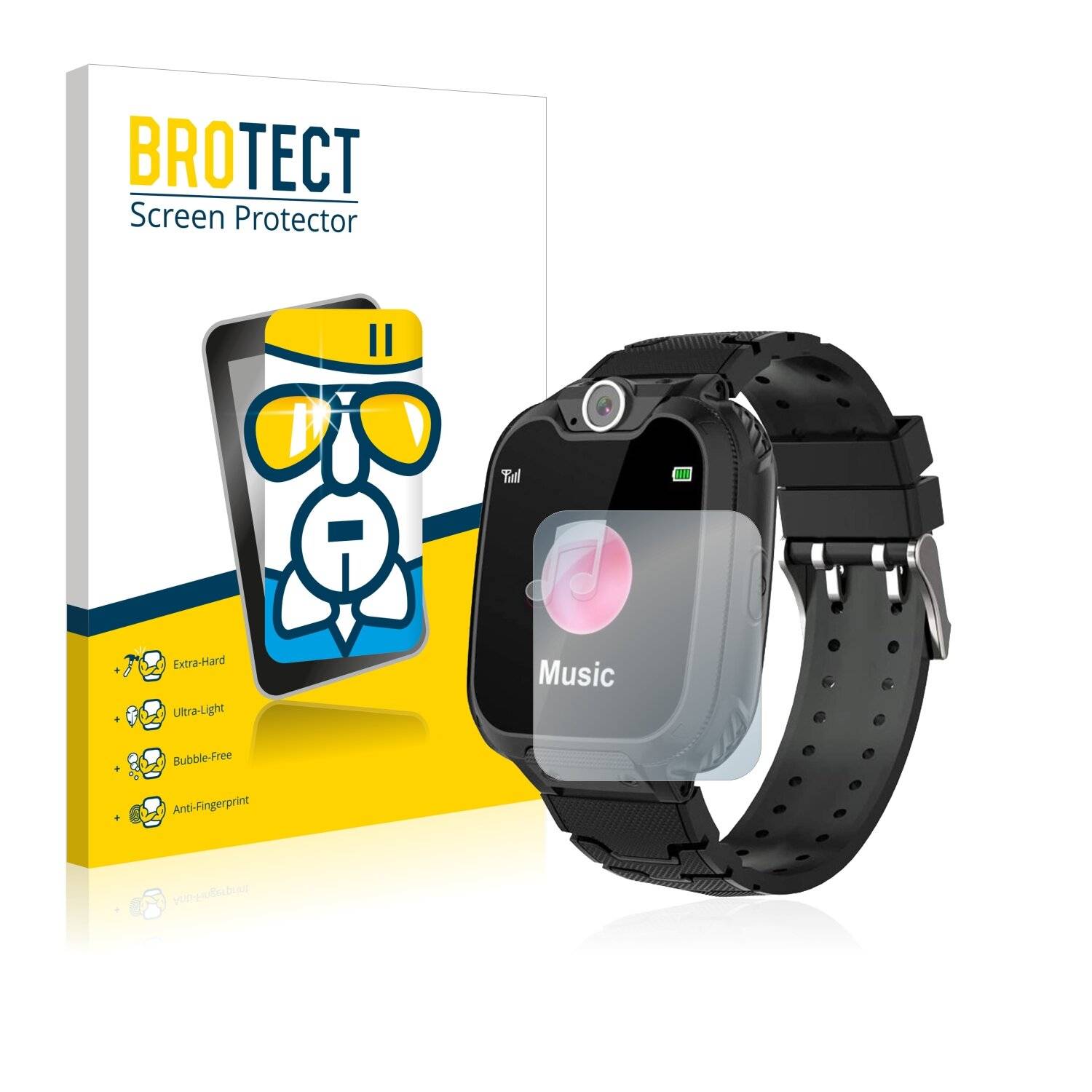 BROTECT AirGlass Flexible Schutz Glas Folie für MeritSoar Children’s Smartwatch Klar Transparent