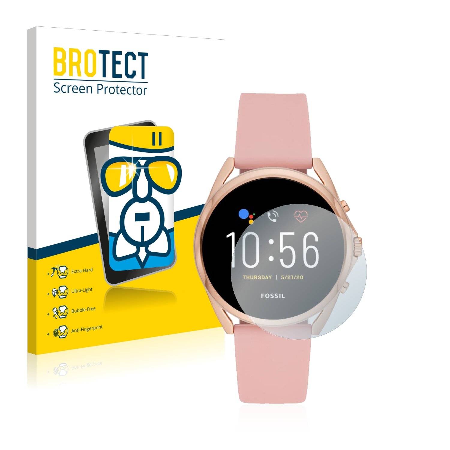 BROTECT AirGlass Schutzglas Folie für Fossil Gen 5