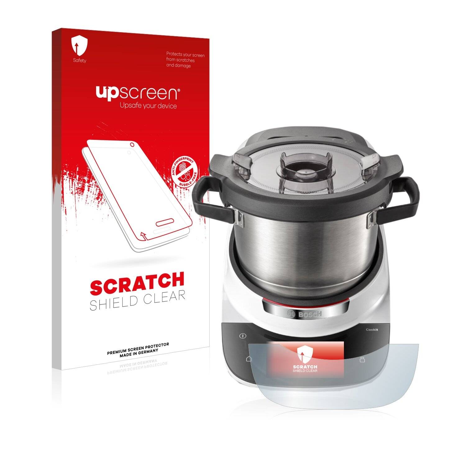 upscreen Schutzfolie für Bosch Cookit Kratzschutz Anti-Fingerprint Klar