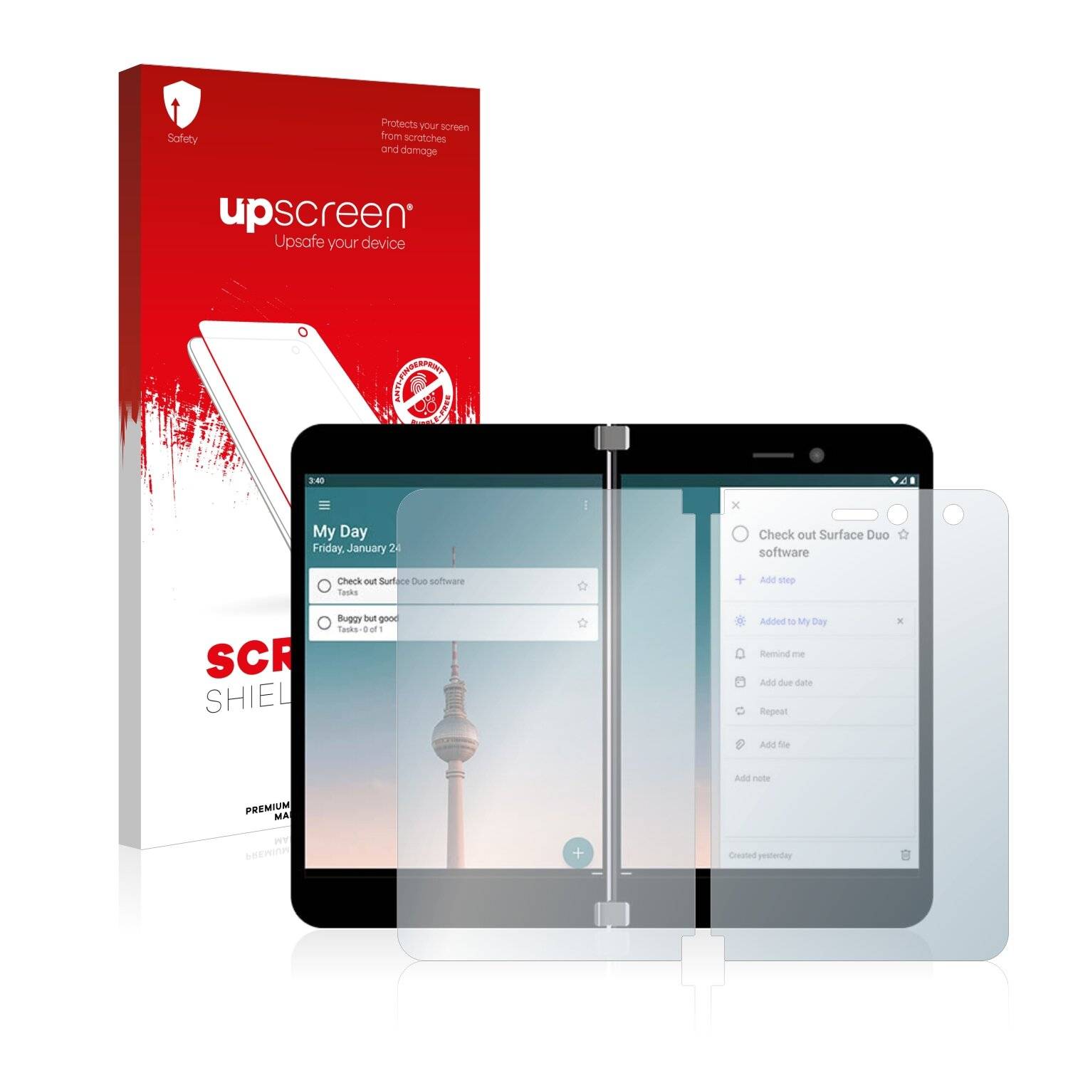 upscreen Scratch Shield Schutzfolie für Microsoft Surface Duo