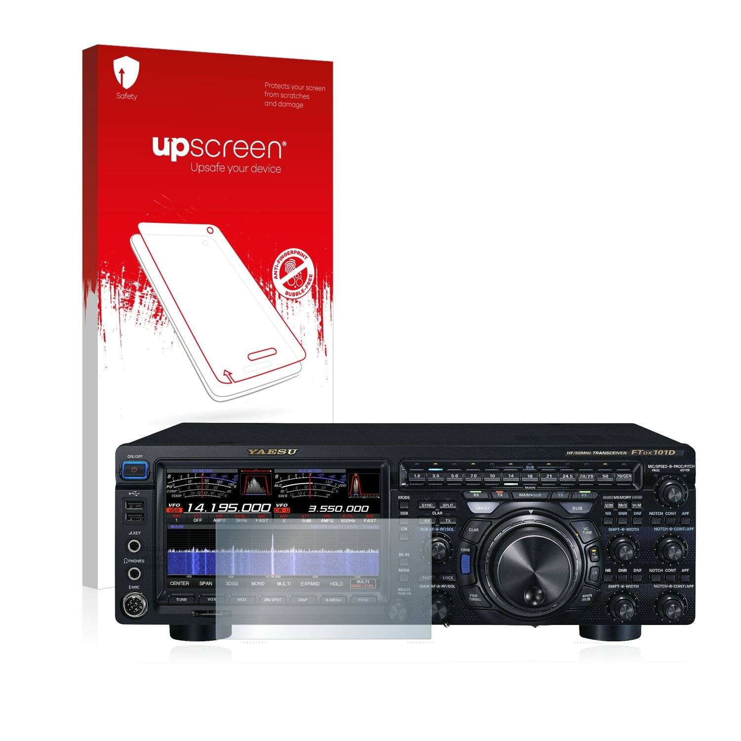 upscreen Schutzfolie für Yaesu FT-DX101D Kratzschutz Anti-Fingerprint Klar
