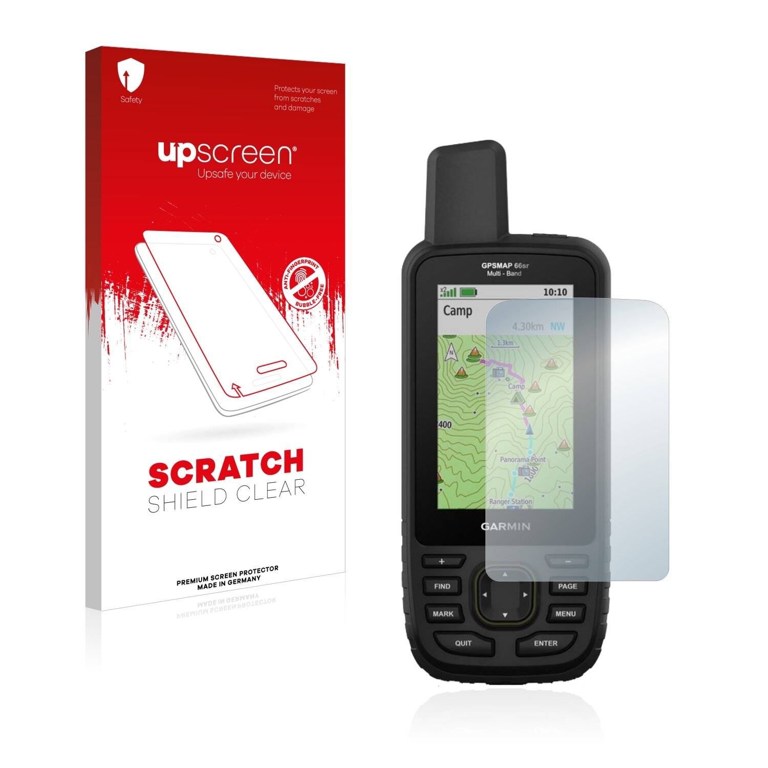upscreen Schutzfolie für Garmin GPSMAP 66sr Kratzschutz Anti-Fingerprint Klar