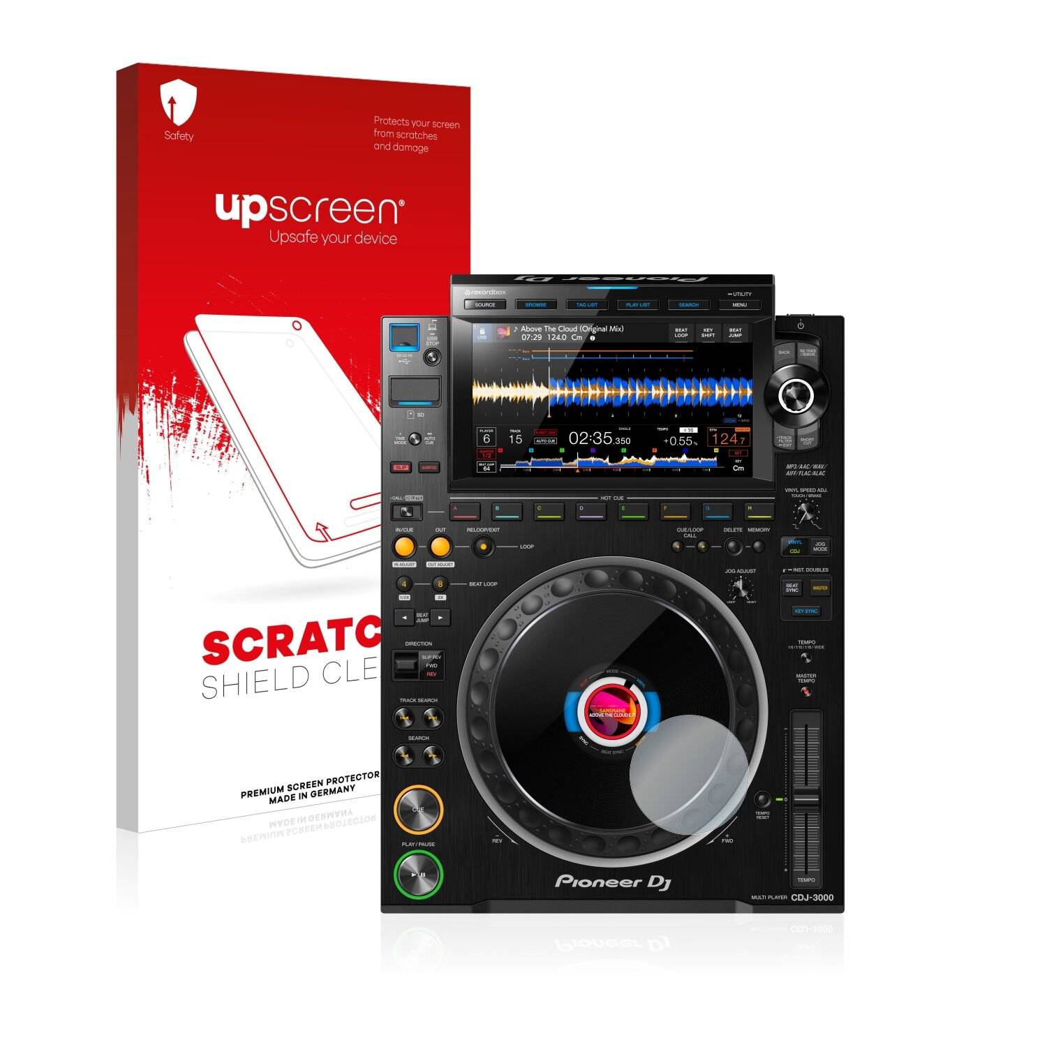 upscreen Scratch Shield Clear Premium Displayschutzfolie für Pioneer CDJ 3000
