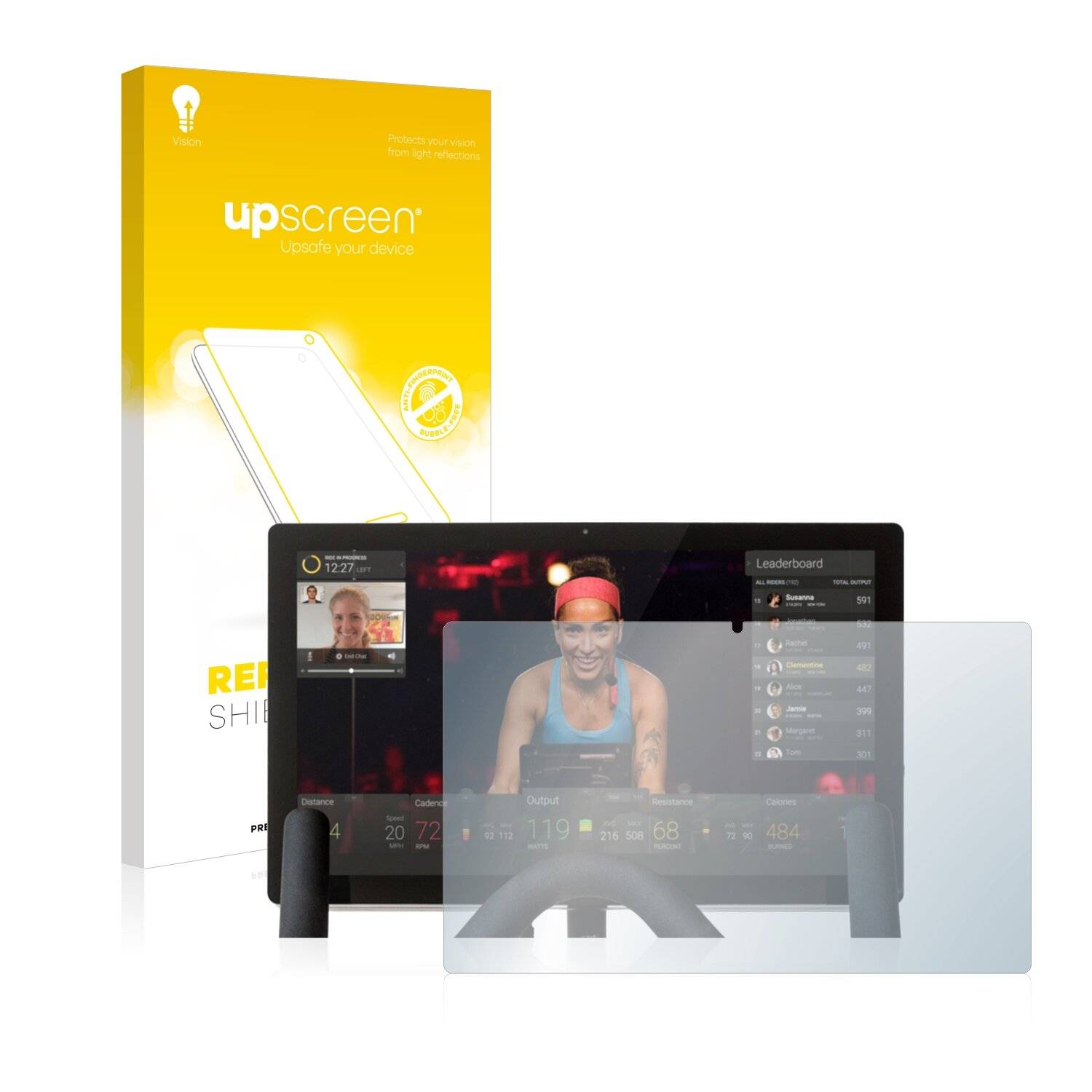 upscreen Reflection Shield Matte Premium Displayschutzfolie für Peloton