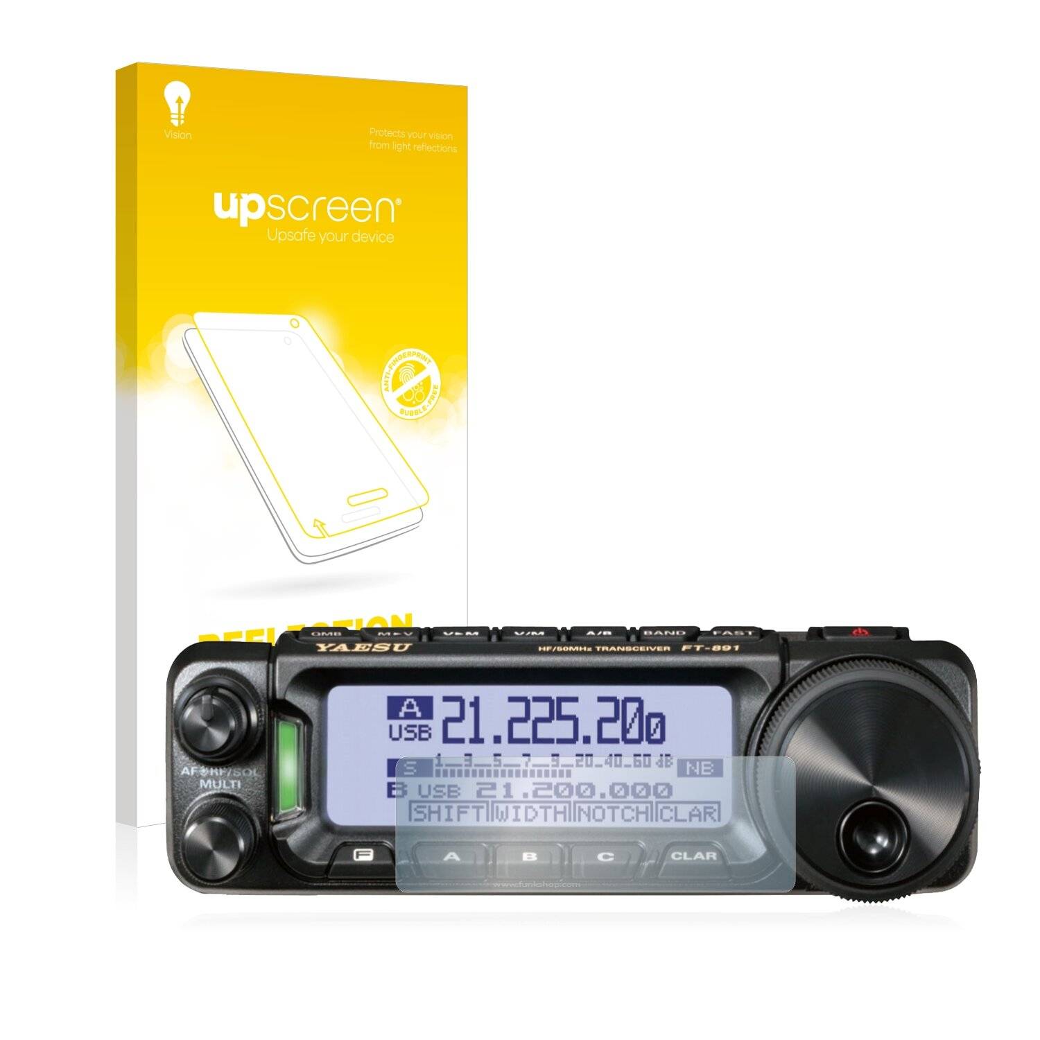 upscreen Reflection Shield Matte Premium Displayschutzfolie für Yaesu