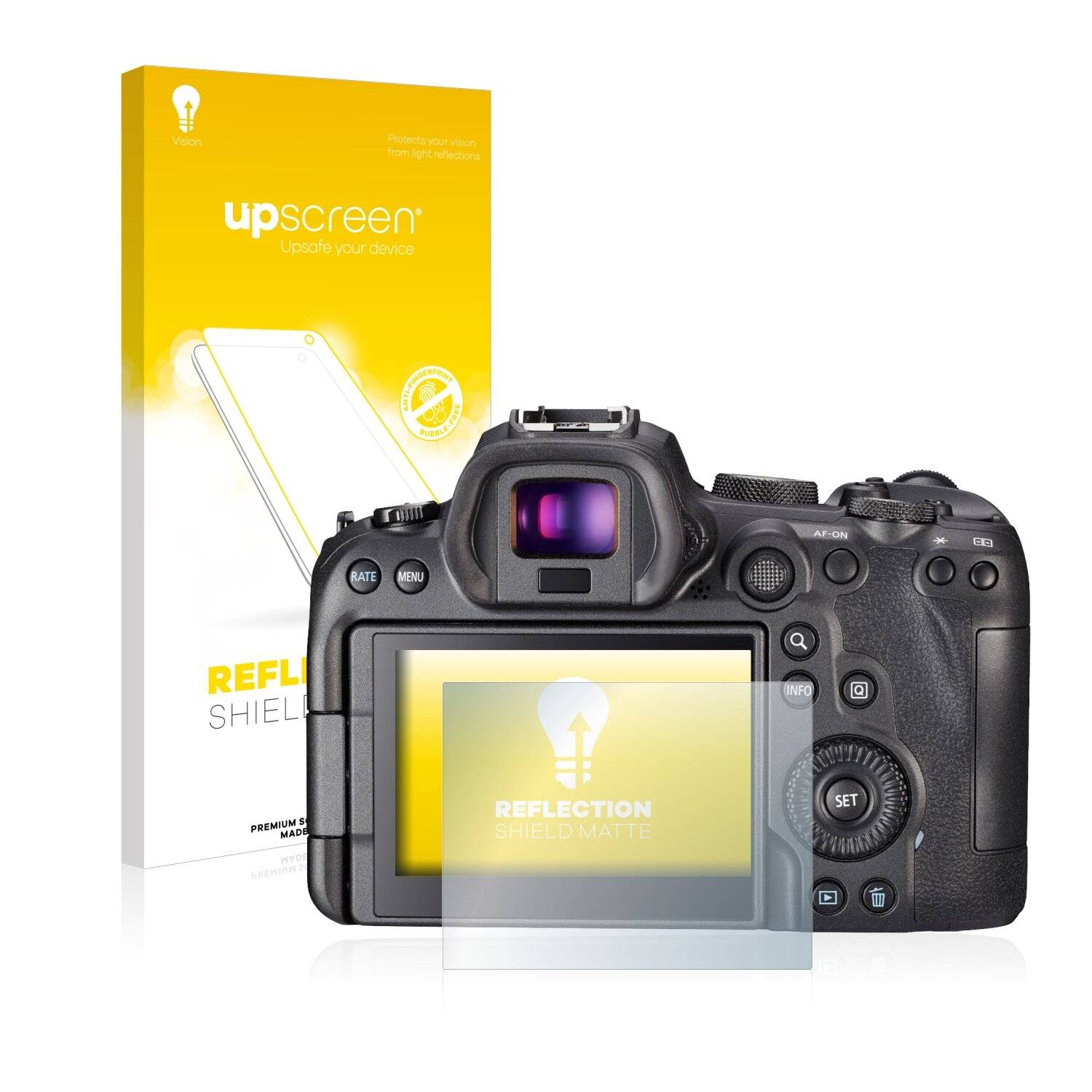 upscreen Schutzfolie für Canon EOS R6 Folie Matt Entspiegelt Anti-Reflex