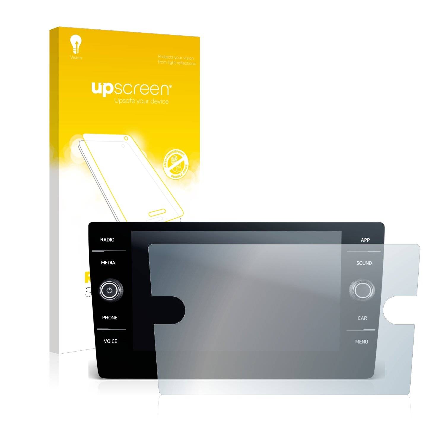 upscreen Reflection Shield Matte Premium Displayschutzfolie für Volkswagen Tiguan R-Line TDI