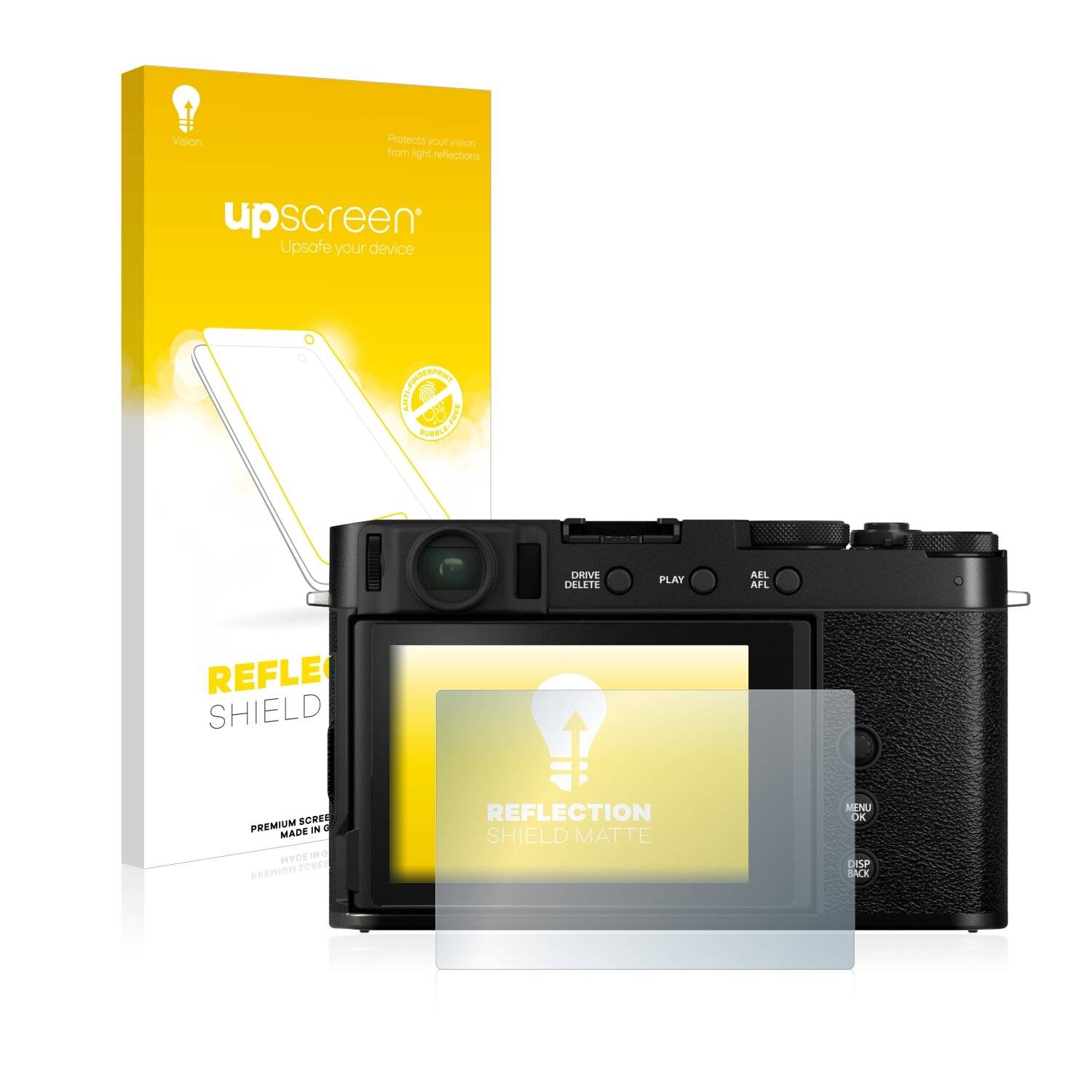 upscreen Reflection Shield Matte Premium Displayschutzfolie für Fujifilm