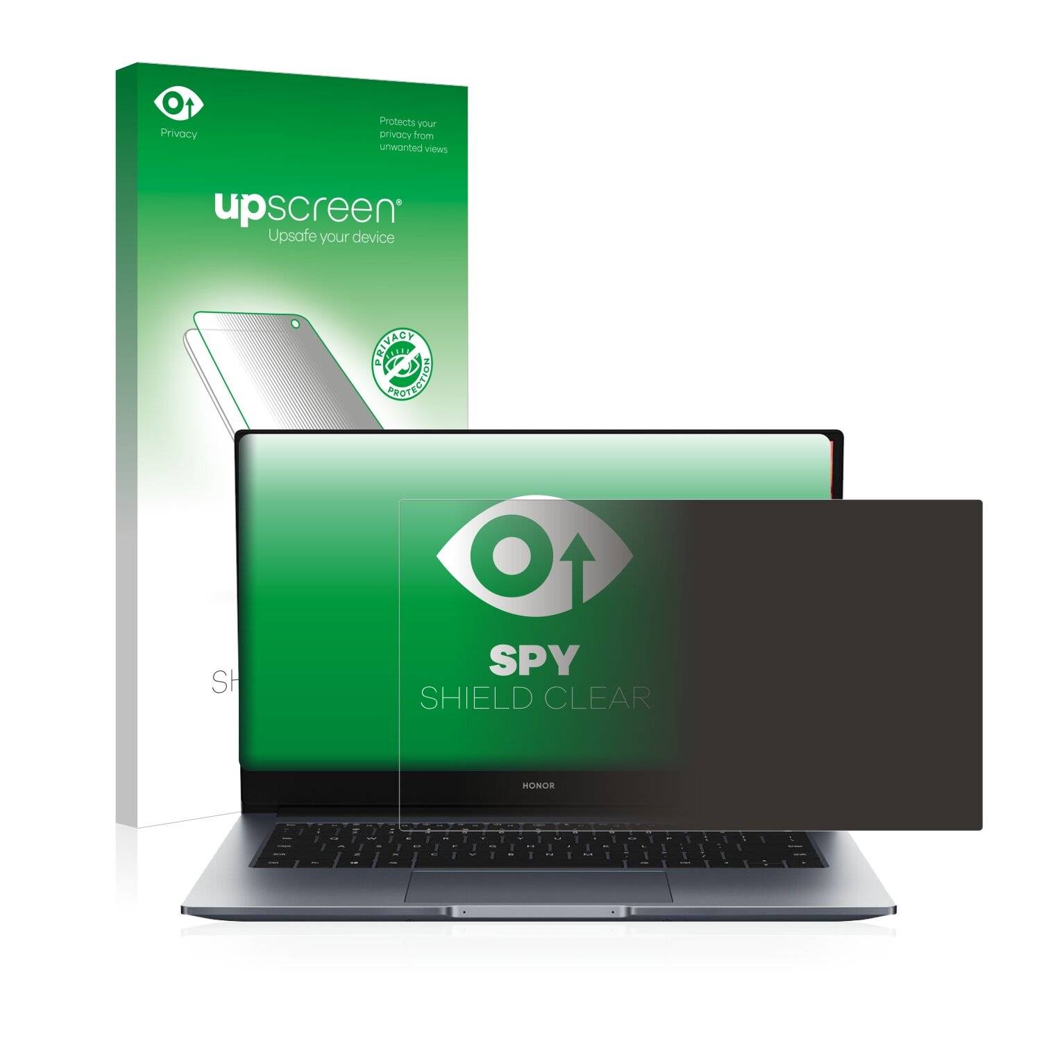 upscreen Spy Shield Clear Premium Blickschutzfolie für Honor MagicBook