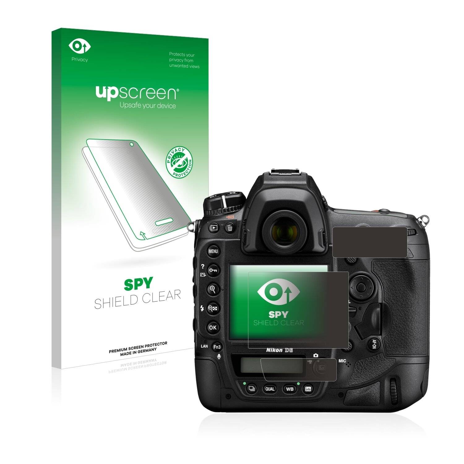 upscreen Spy Shield Clear Premium Blickschutzfolie für Nikon