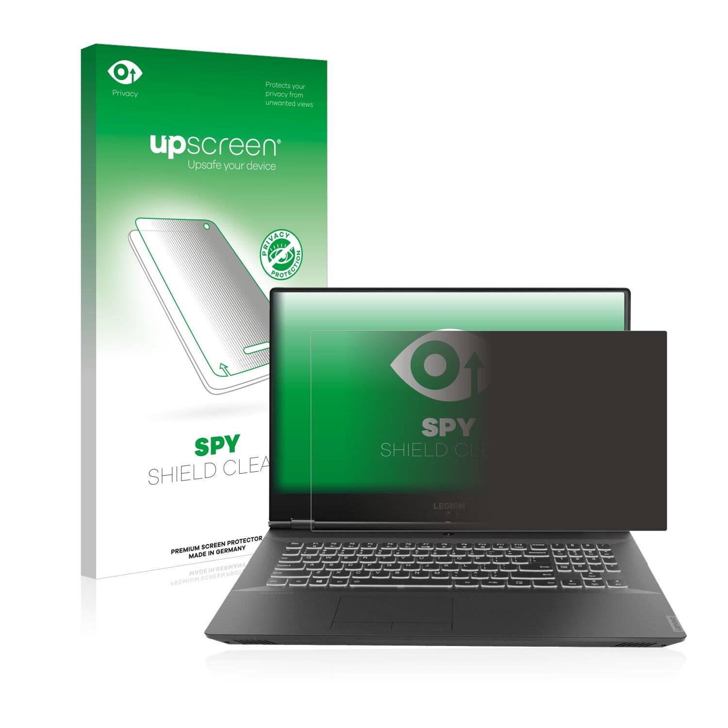 upscreen Spy Shield Clear Premium Blickschutzfolie für Lenovo Legion Y540