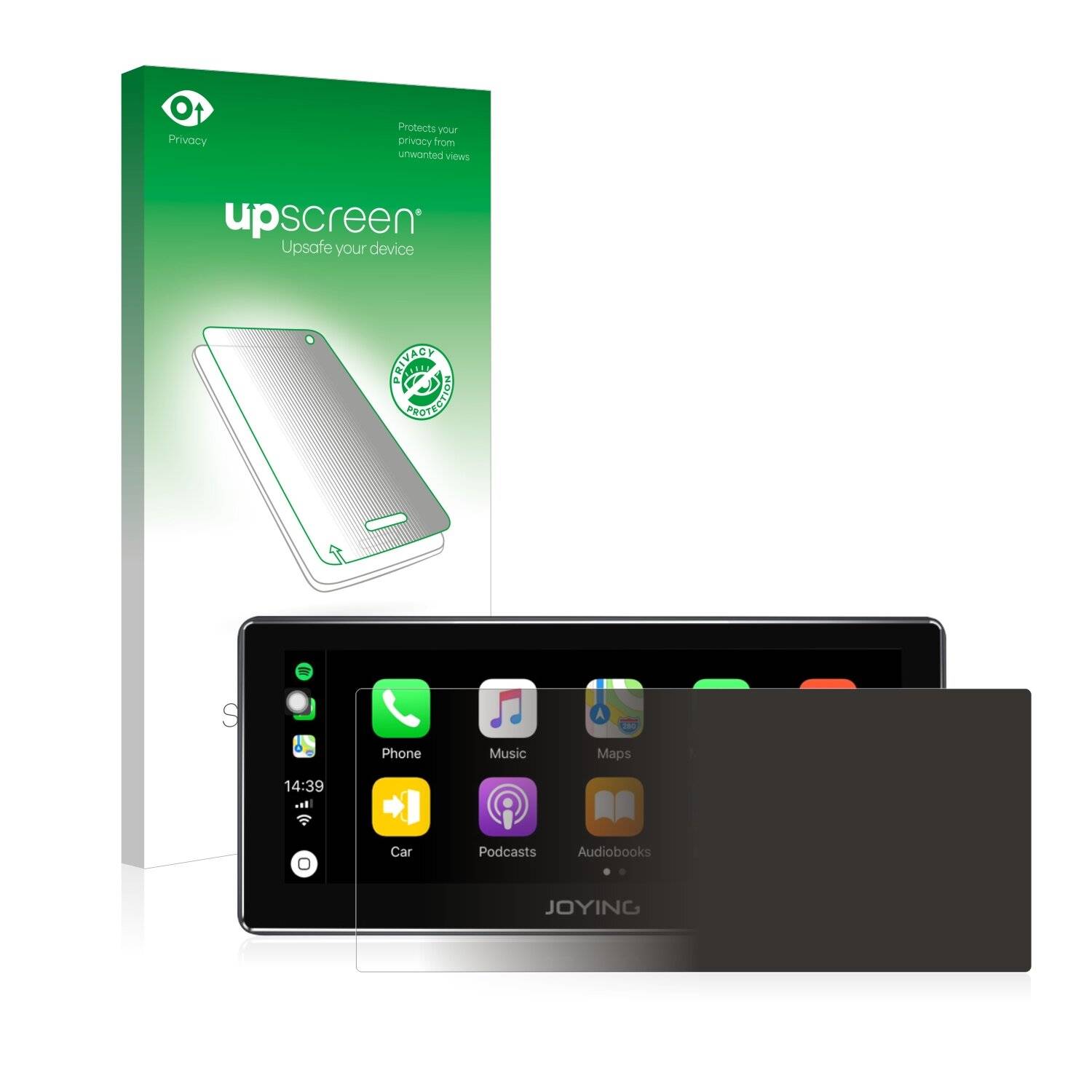 upscreen Spy Shield Clear Premium Blickschutzfolie für Joying 4G Car Radio