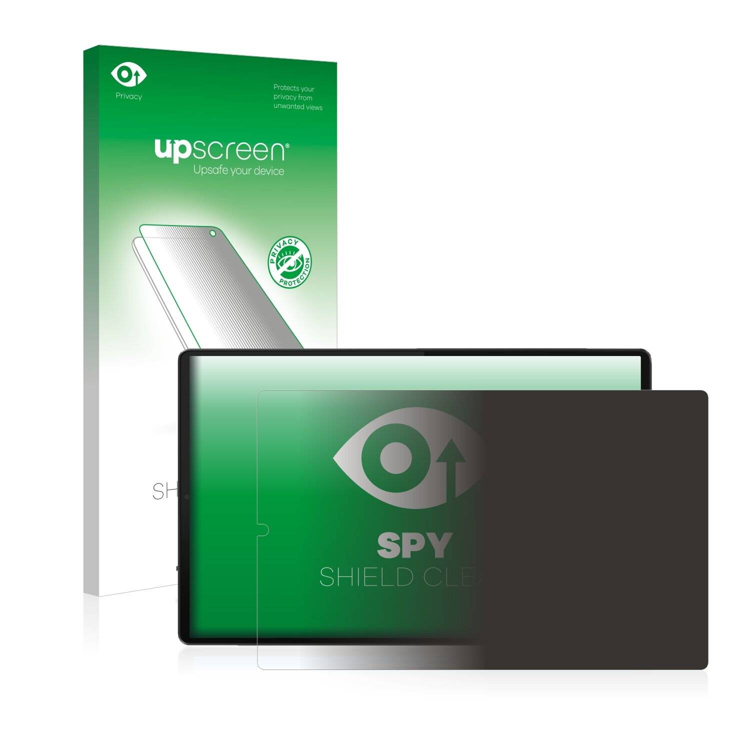 upscreen Spy Shield Clear Premium Blickschutzfolie für Lenovo Tab M10 FHD Plus (im
