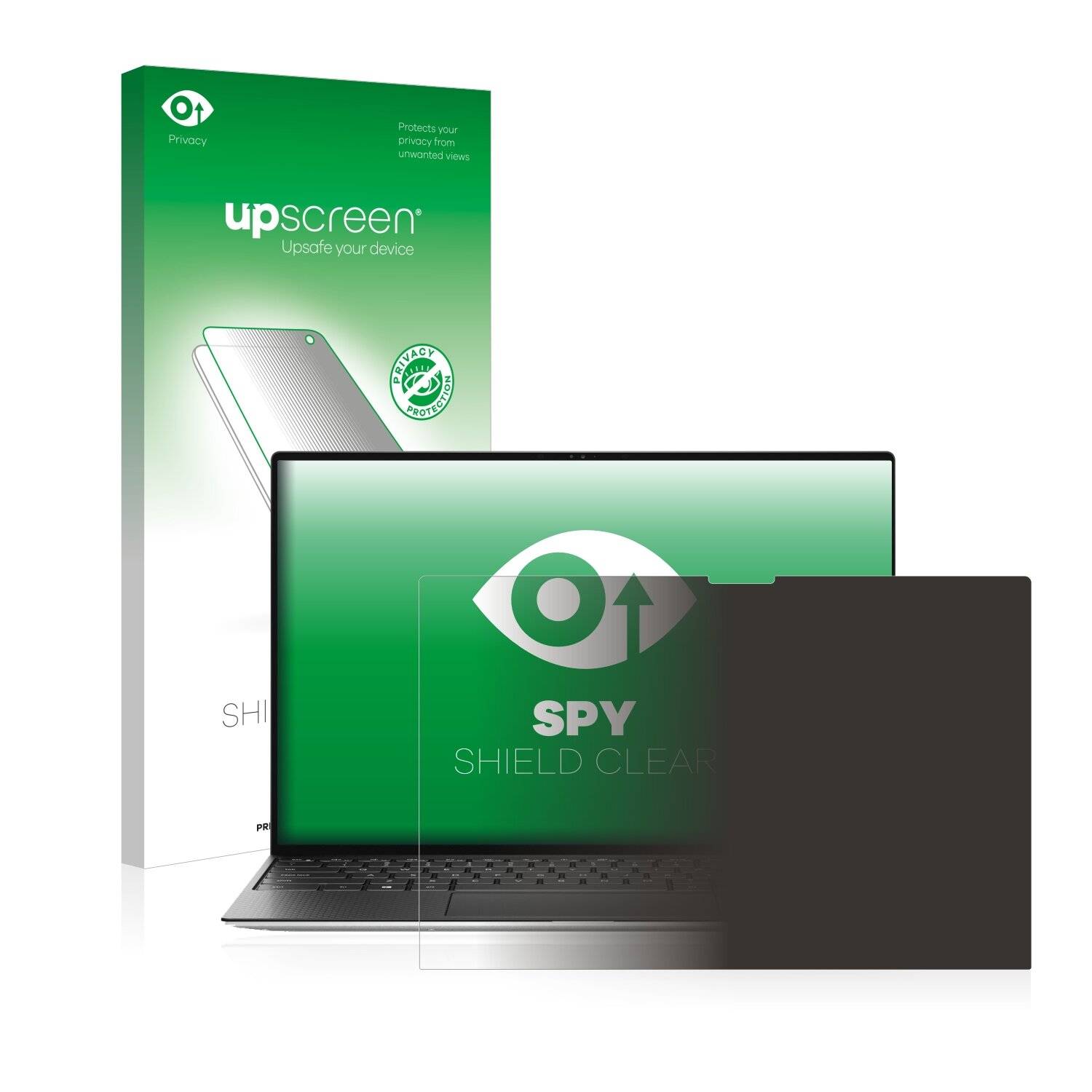 upscreen Blickschutzfolie für Dell XPS 13 9300 Anti-Spy Privacy Blaulichtschutz Sichtschutzfolie