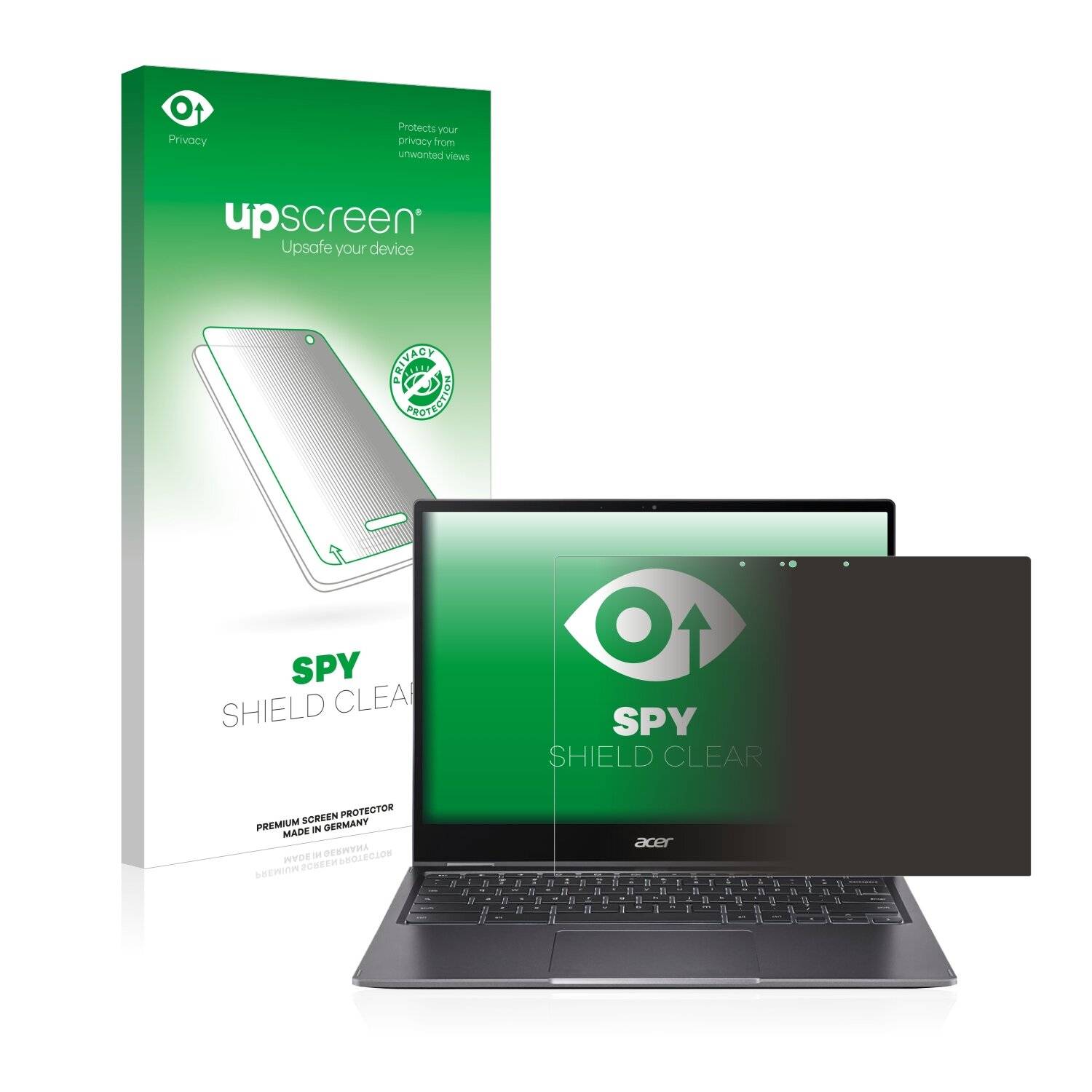 upscreen Blickschutzfolie für Acer Chromebook Spin 713 Anti-Spy Privacy Blaulichtschutz Sichtschutzfolie