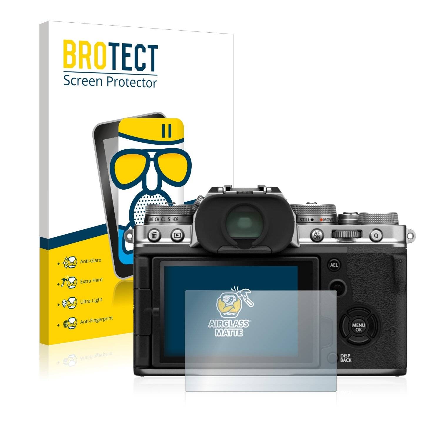 BROTECT AirGlass Matte Schutzglas Folie für Fujifilm