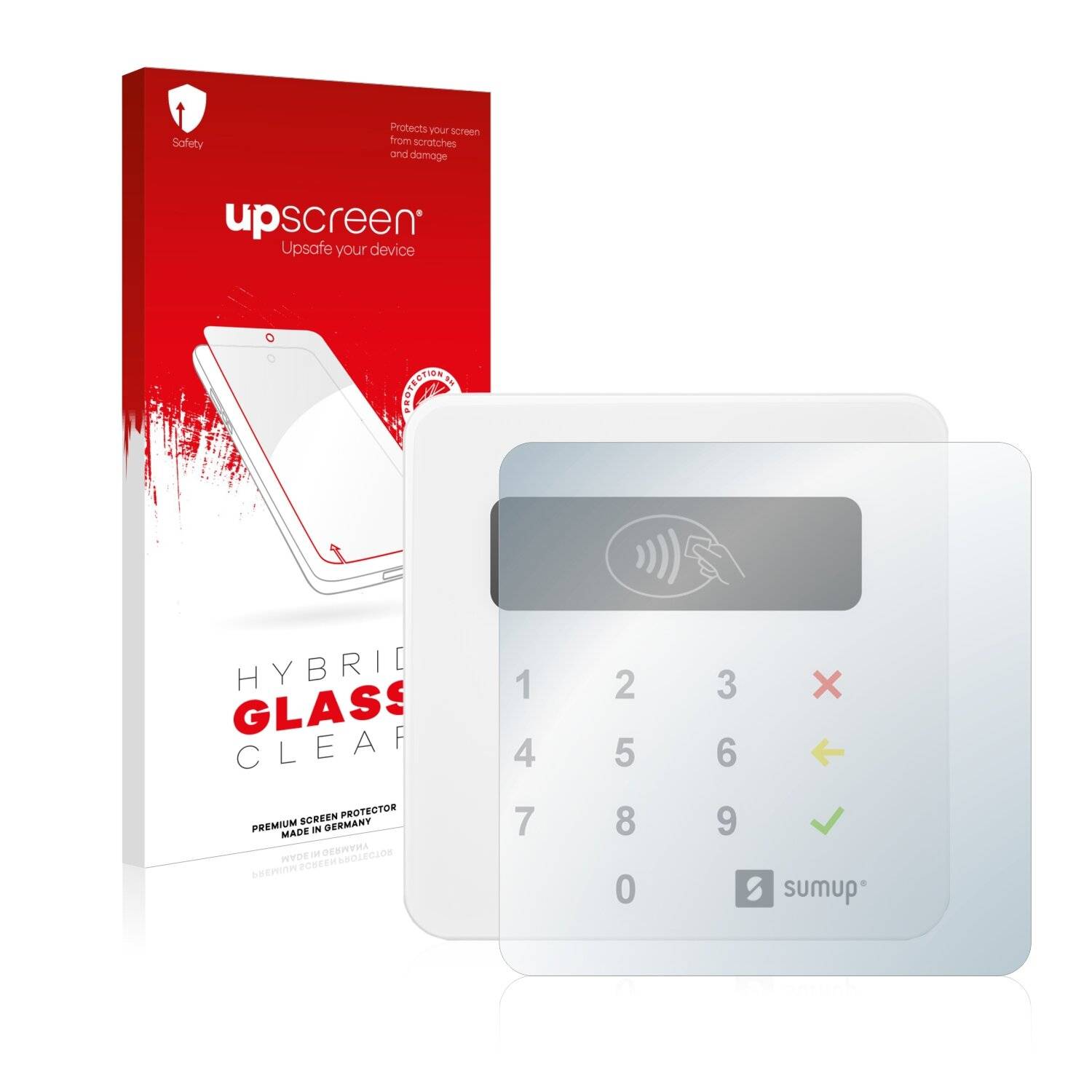 upscreen Flexible Schutz Glas Folie für SumUp Air Schutzglas 9H Hybridglas Klar