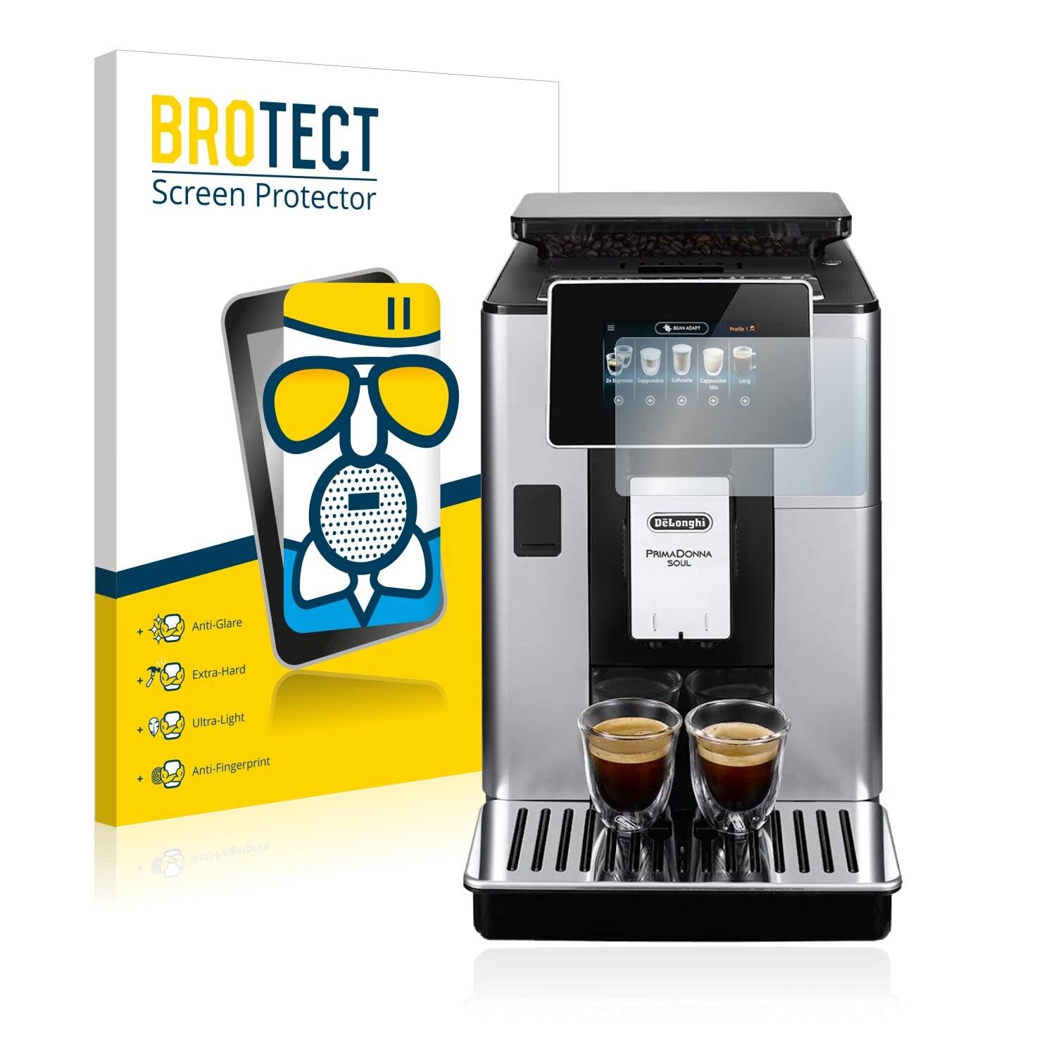 BROTECT AirGlass Matte Schutzglas Folie für DeLonghi PrimaDonna Soul