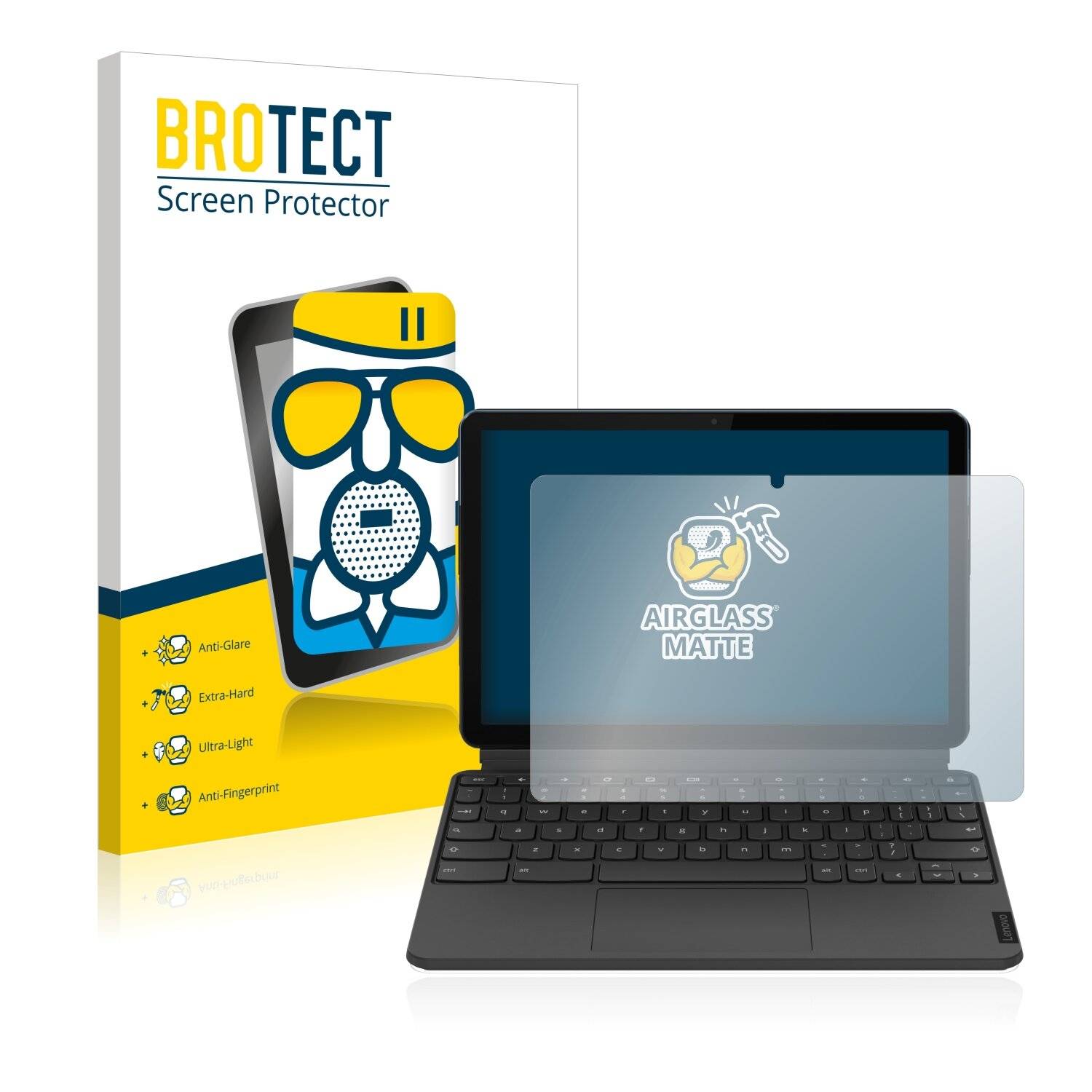 BROTECT AirGlass Matte Schutzglas Folie für Lenovo IdeaPad Duet Chromebook (im