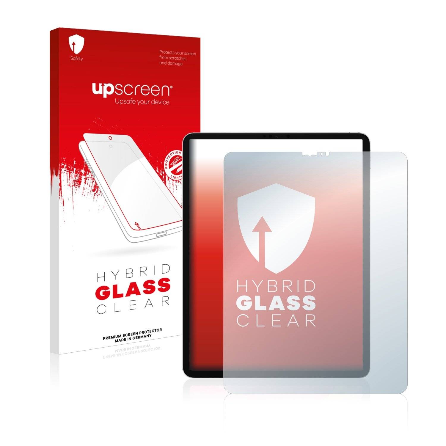 upscreen Hybrid Glass Clear Premium Schutzglas Folie für Apple iPad Pro 12.9 2018 (3.