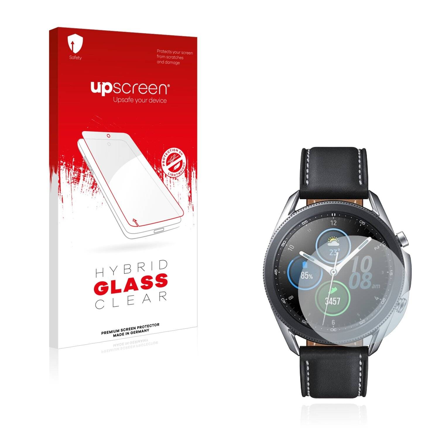 upscreen Flexible Schutz Glas Folie für Samsung Galaxy Watch 3 (45mm) Schutzglas 9H Hybridglas Klar