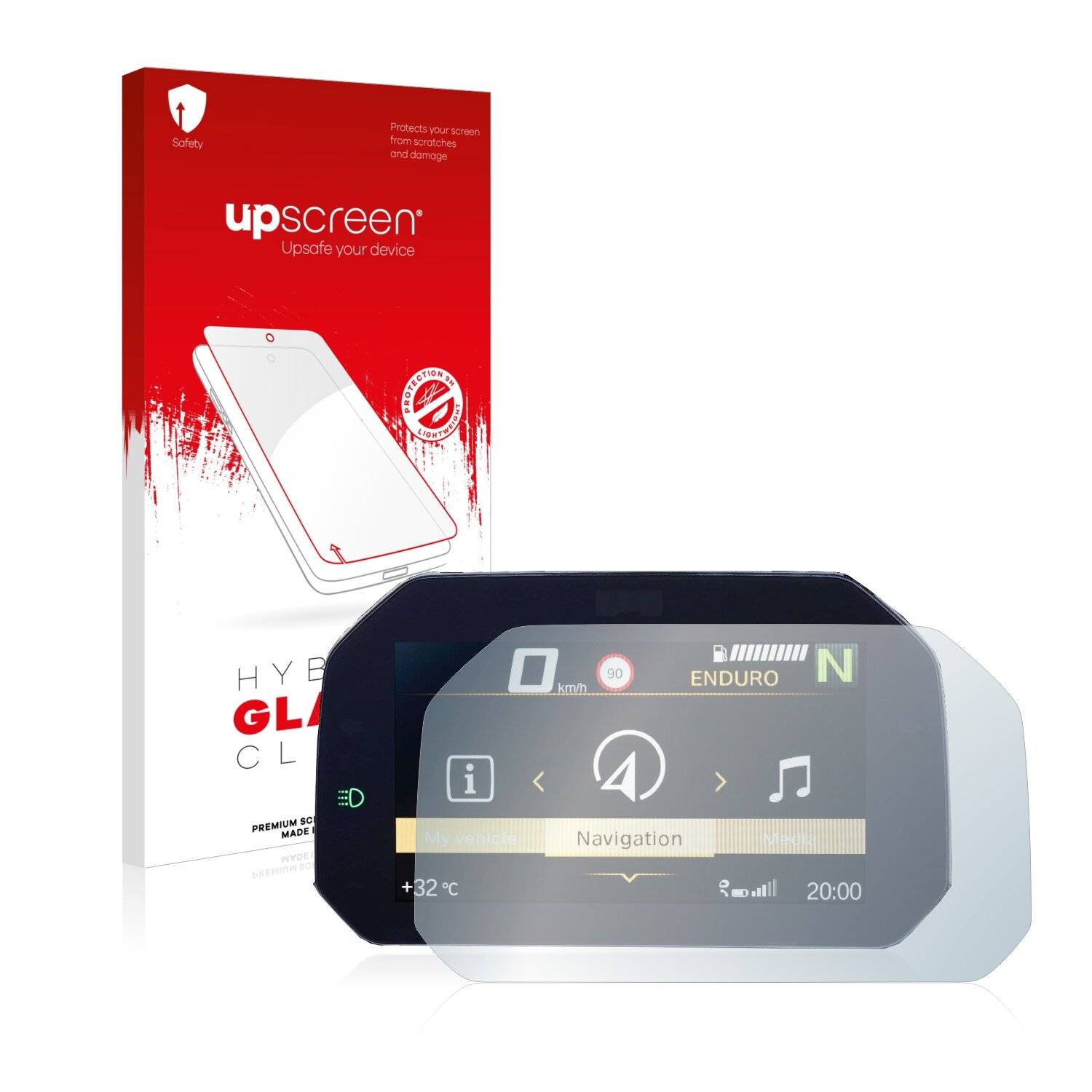 upscreen Hybrid Glass Clear Premium Schutzglas Folie für BMW S 1000 XR 2020 Connectivity TFT