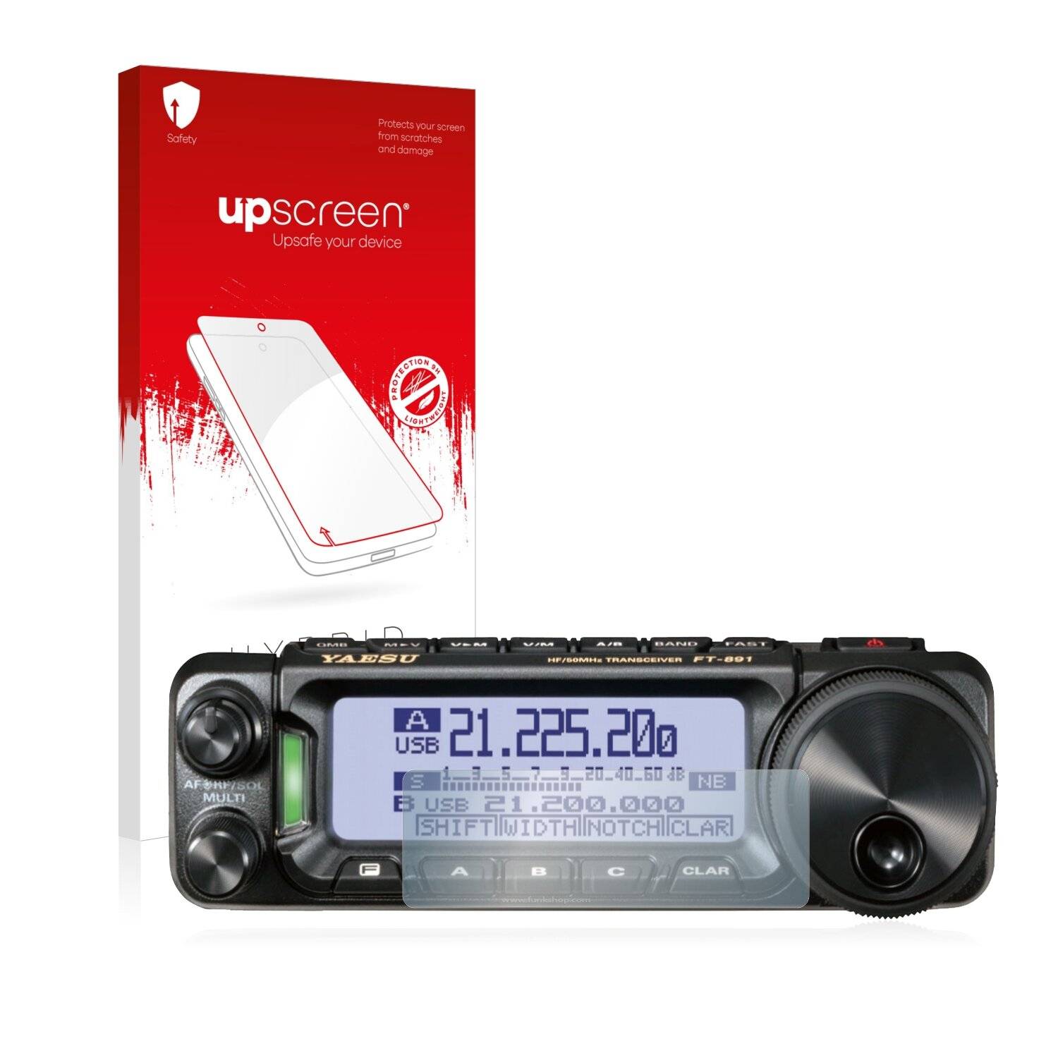 upscreen Flexible Schutz Glas Folie für Yaesu FT-891 Schutzglas 9H Hybridglas Klar