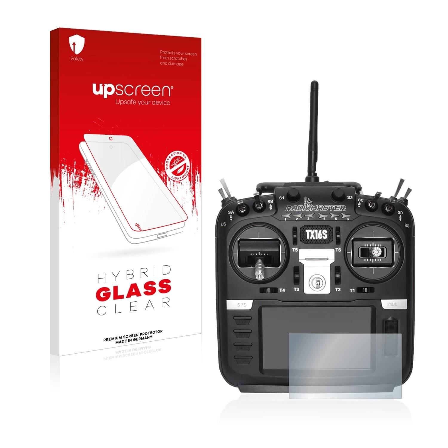 upscreen Flexible Schutz Glas Folie für Radiomaster TX16S Schutzglas 9H Hybridglas Klar