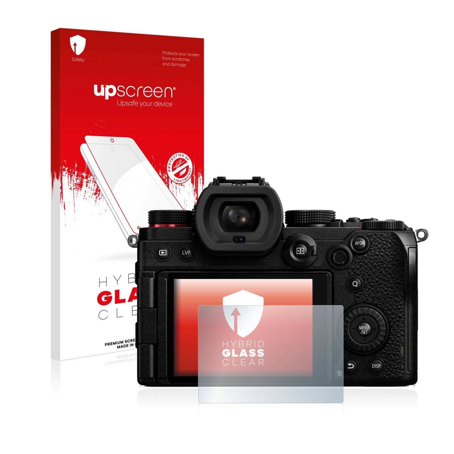 upscreen Hybrid Glass Clear Premium Schutzglas Folie für Panasonic Lumix