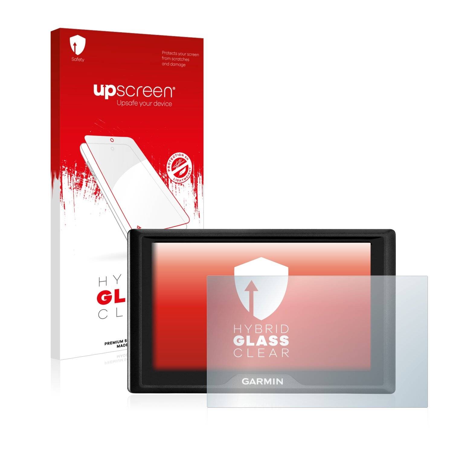 upscreen Flexible Schutz Glas Folie für Garmin Drive 5 Pro Schutzglas 9H Hybridglas Klar