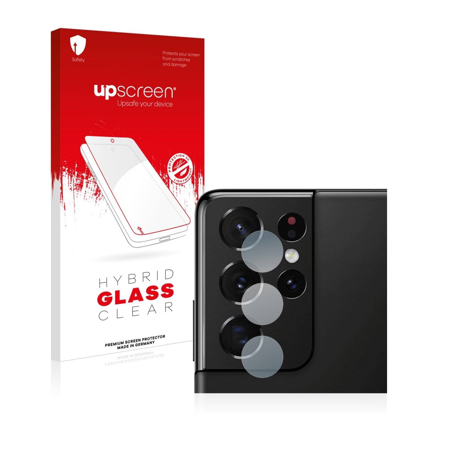 upscreen Flexible Schutz Glas Folie für Samsung Galaxy S21 Ultra 5G (NUR Kameraschutz) Schutzglas 9H Hybridglas Klar