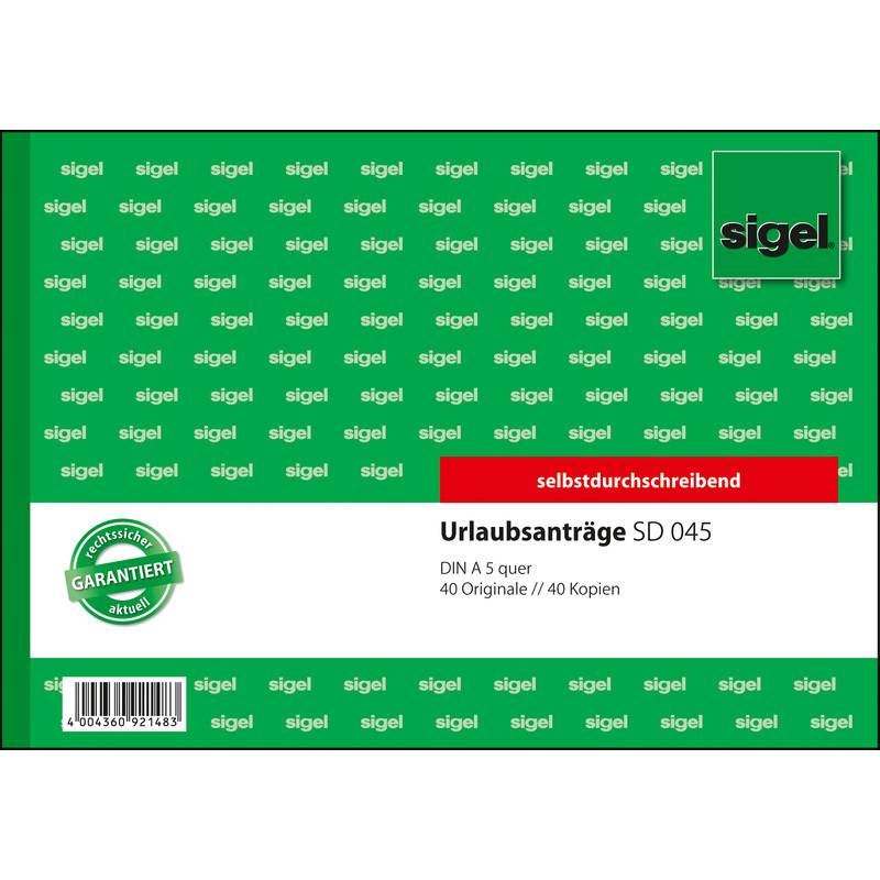 SIGEL Urlaubsantrag SD045 DIN A5 +Durchschlag 2x40Blatt