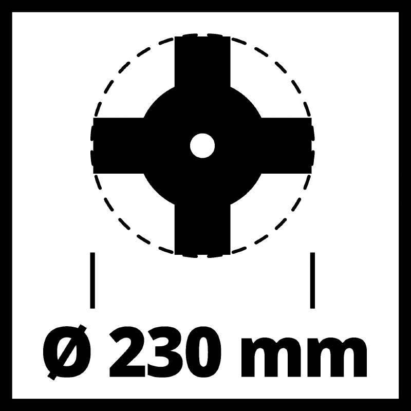 EINHELL Grasmesser Spezial 230 - passend für alle Sensen (Durchmesser 230mm | Bohrung 25,4mm | Stärke 1,4mm)