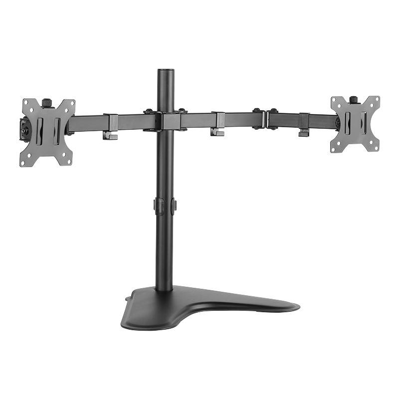 LogiLink BP0045 2fach Monitor-Standfuß 33,0 cm (13") - 81,3 cm (32") Schwarz Höhenverstellbar, Neigbar, Schwenkbar, Drehbar