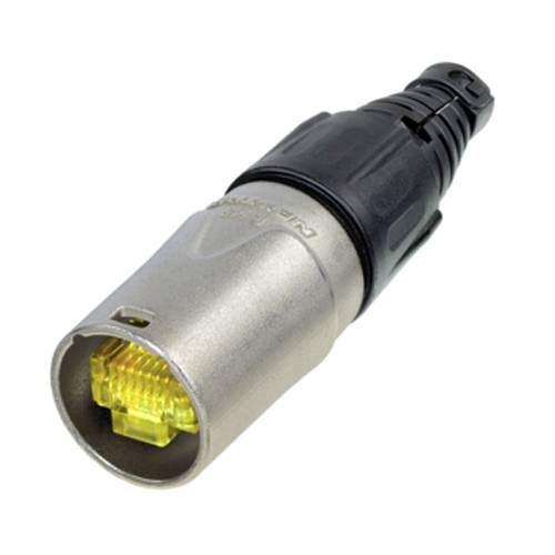 Neutrik ECON NE8MX - etherCON RJ45 Kabelsteckerschutz Nickel NE8MX Stecker, gerade Polzahl Sensoren 8P8C Gelb, Schwarz