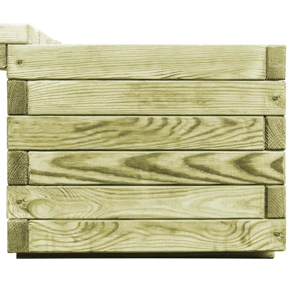 Gartenbank mit Pflanzgefäßen Kiefernholz Imprägniert