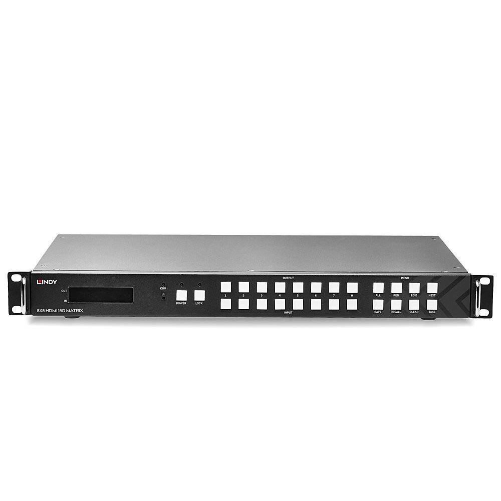 LINDY 8x8 HDMI 18G Matrix with Video Wall Scaling Multimedia-Technik Digital Signage