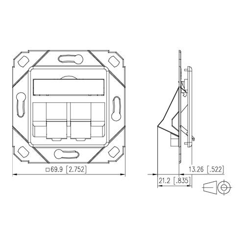 Metz Connect Anschlussdose E-DAT 1309151102-E rws