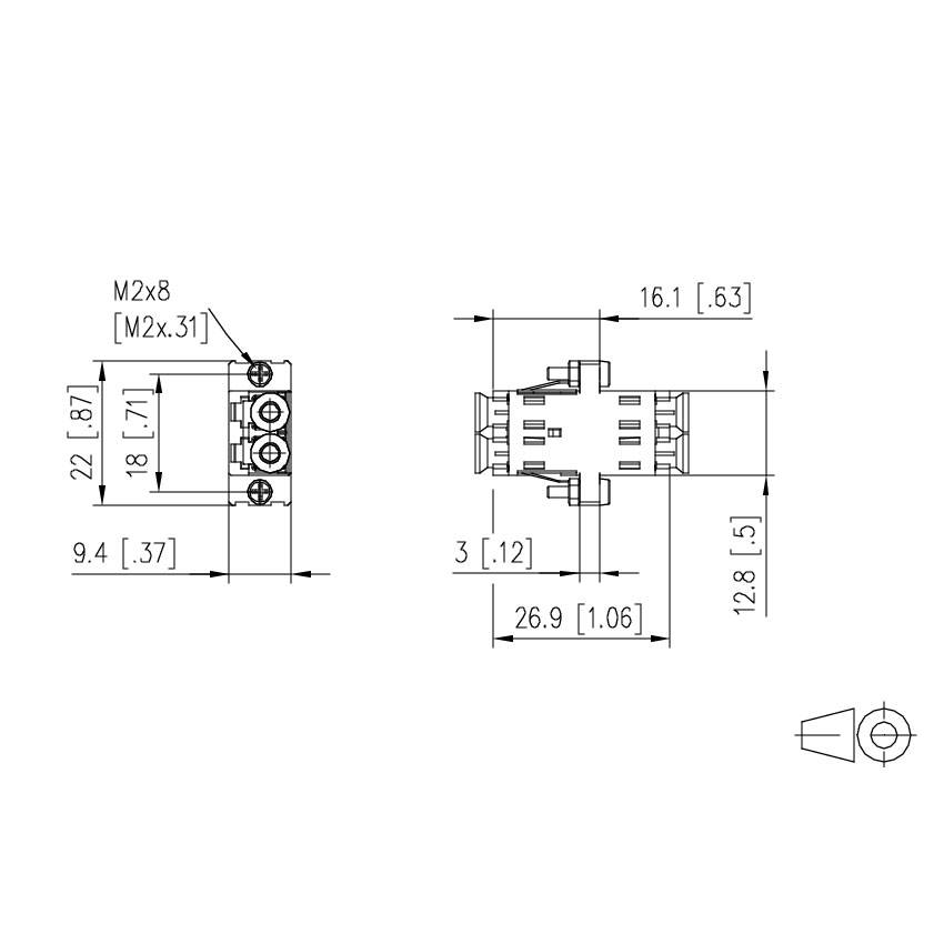 Metz Connect 15090075-I LWL-Kupplung Violett 1 St.