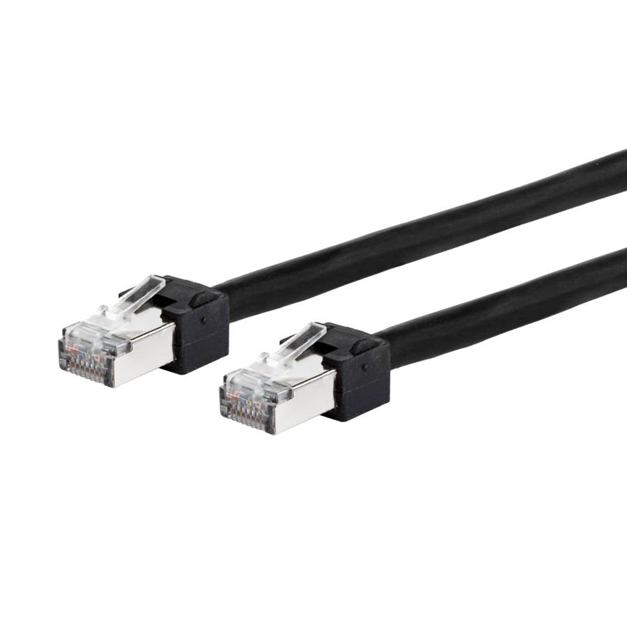 METZ CONNECT 13084V1000-E - Patchkabel Cat.6 Ultraflex500 VoIP (2x RJ45-Stecker | AWG 26/7 | LSOH | 1,00m) - in schwarz