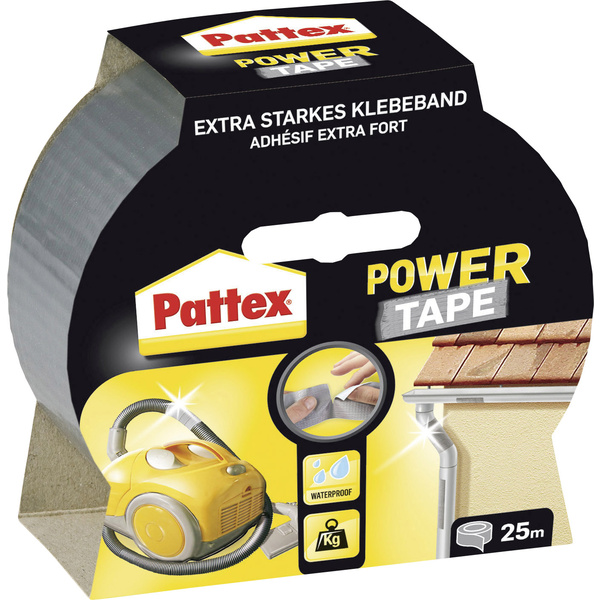 Pattex PT2DS Gewebeklebeband Power Tape Silber (L x B) 25 m x 50 mm 1 St.