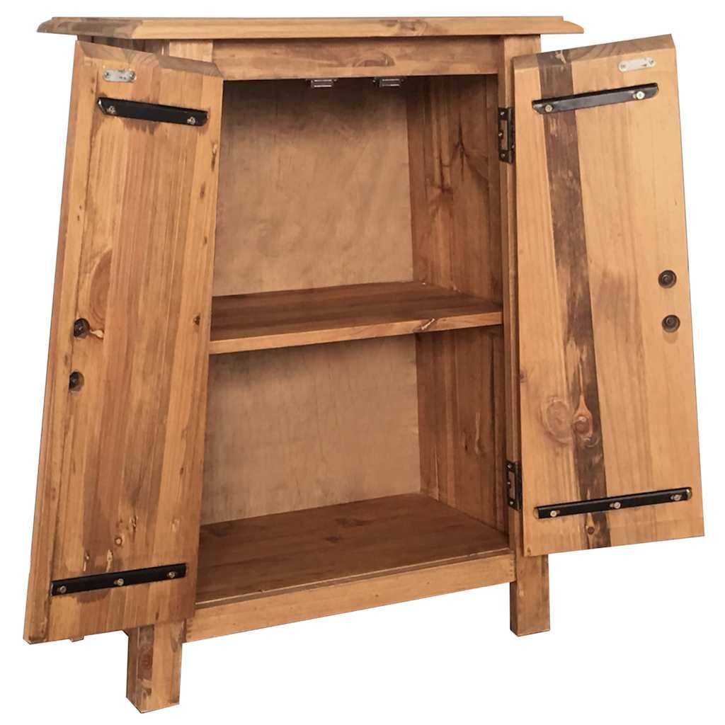vidaXL Bad-Beistellschrank Massivholz Kiefer 59x32x80 cm