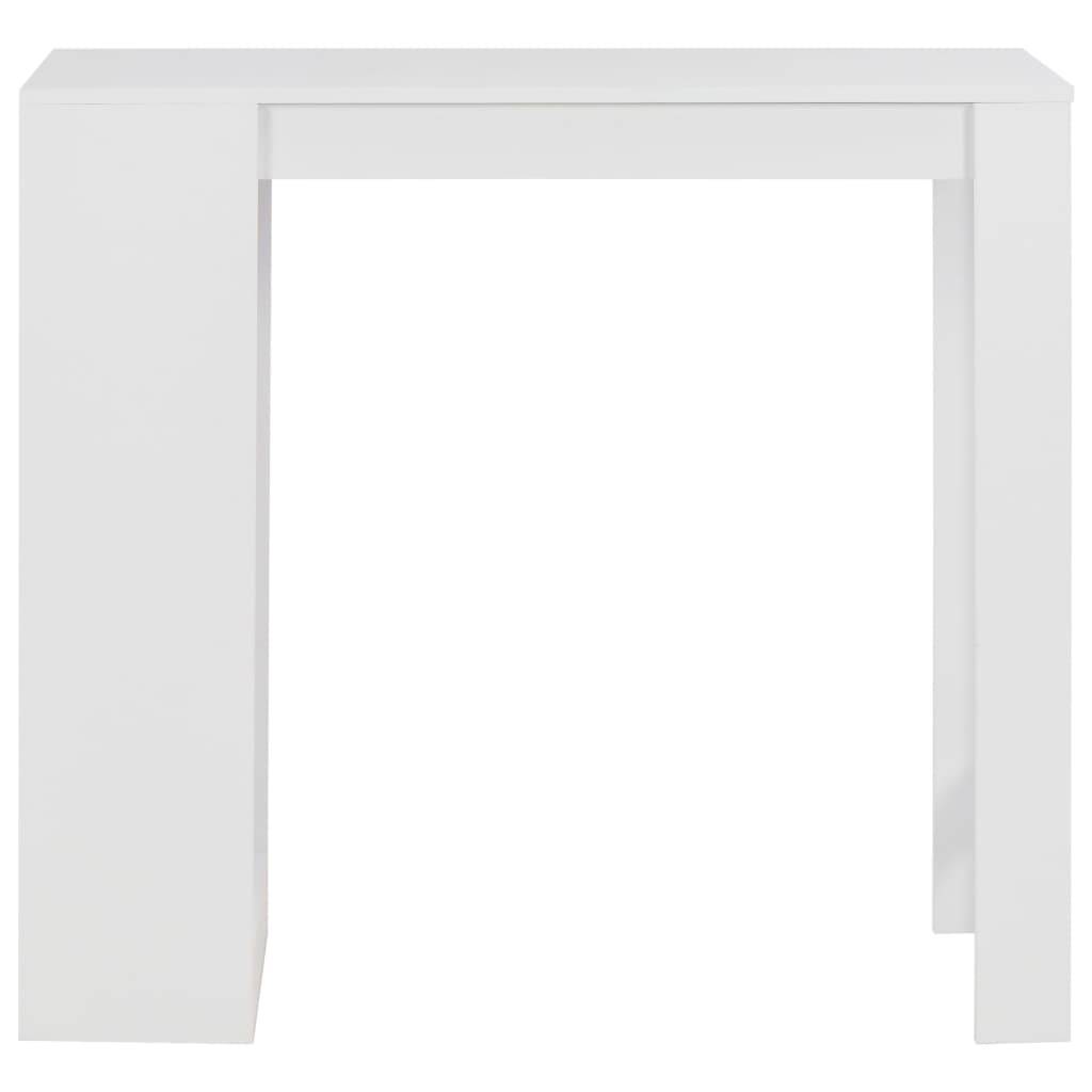 vidaXL Bartisch mit Regal Weiß 110x50x103 cm