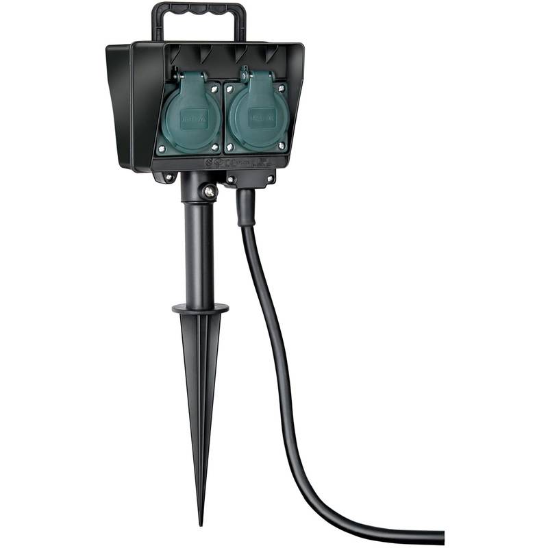Brennenstuhl 1154440 Gartensteckdose 4fach Schwarz