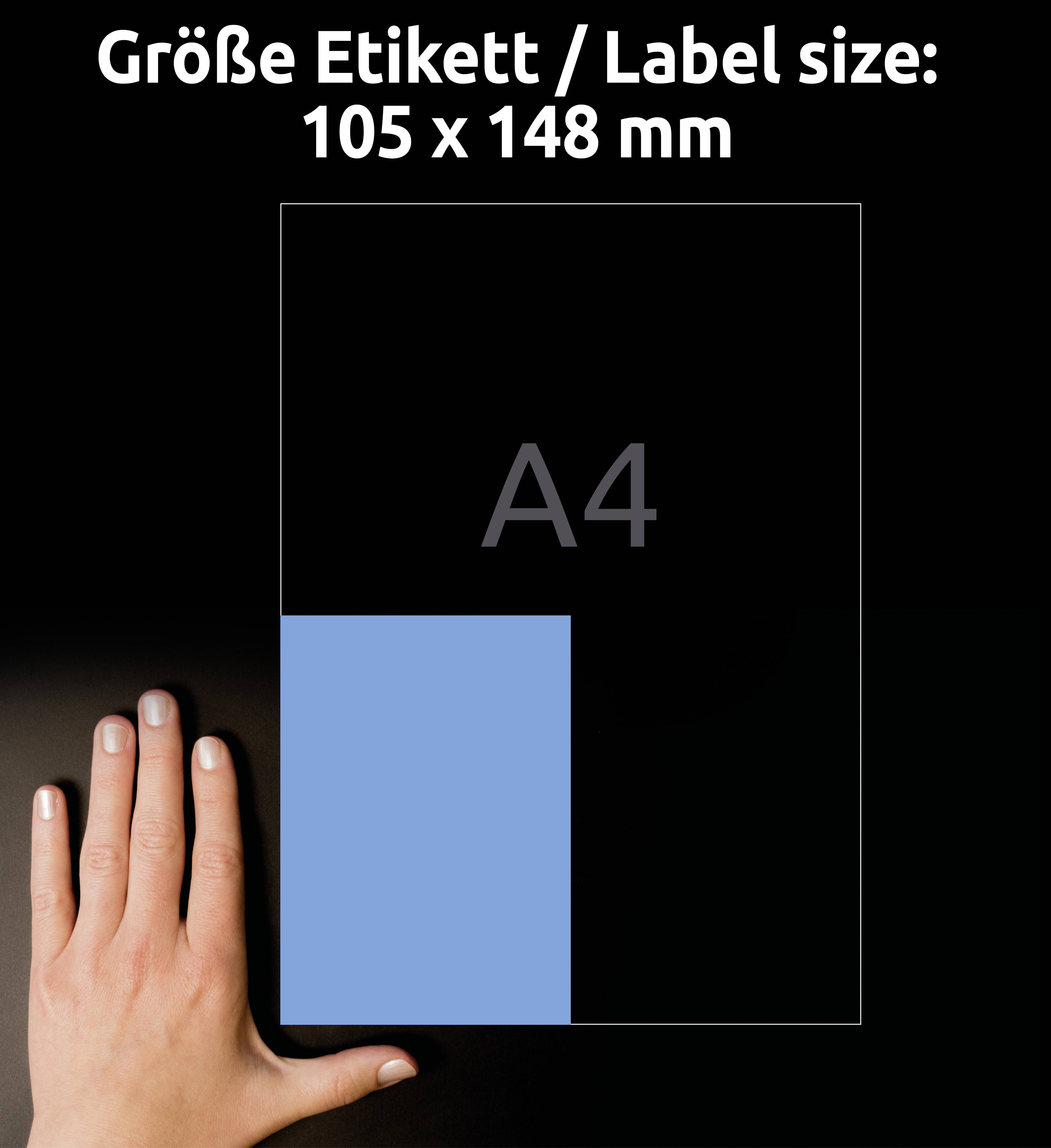 Avery-Zweckform 3457 Universal-Etiketten 105 x 48 mm Papier Blau 400 St. Permanent haftend Tintenstrahldrucker, Laserdrucker, Farblaserdrucker