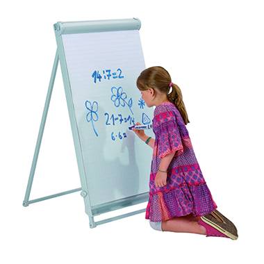 Franken Flipchart Standard Deluxe (B x H) 67 cm x 95 cm Hellgrau Inkl. Ablageschale, abwischbar, höhenverstellbar, beschriftbar, magnethaftend
